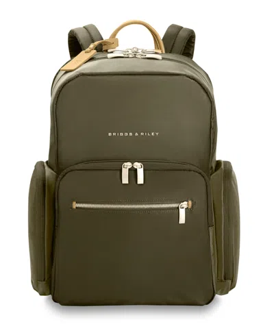 Briggs & Riley 16" Rhapsody Medium Backpack In Olive