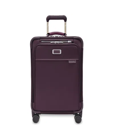 Briggs & Riley Baseline 21" Global Carry-on Spinner In Plum