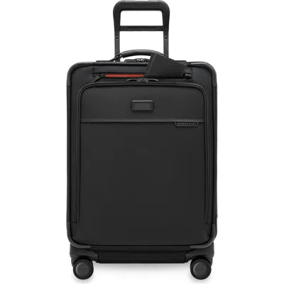 Briggs & Riley Baseline 24-inch Checked Expandable Spinner Suitcase In Black