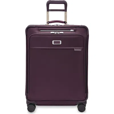 Briggs & Riley Baseline 26-inch Medium Expandable Spinner Suitcase In Plum