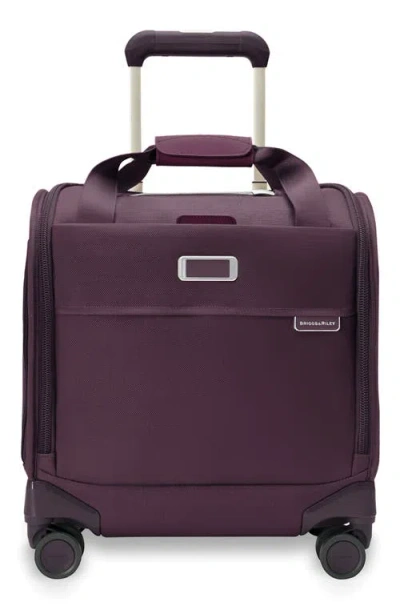 Briggs & Riley Baseline Cabin Spinner Carry-on Bag In Plum