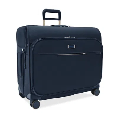 Briggs & Riley Baseline Deluxe Wardrobe Spinner Suitcase In Blue