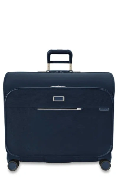 Briggs & Riley Baseline Deluxe Wardrobe Spinner Suitcase In Blue