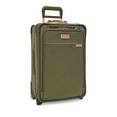 Briggs & Riley Baseline Essential 2 Wheel Carry On Suitcase In Olive