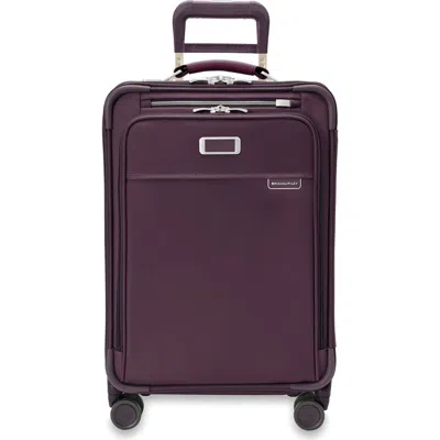 Briggs & Riley Baseline Essential 22-inch Expandable Spinner Carry-on Bag In Purple