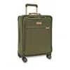 Briggs & Riley Baseline Global Carry On Spinner Suitcase In Olive
