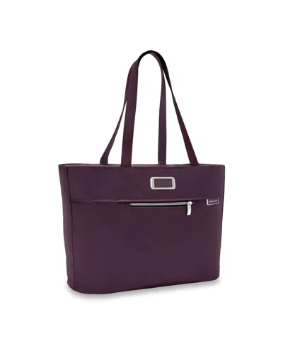 Briggs & Riley Baseline Traveler Tote In Plum