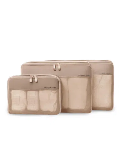 Briggs & Riley Briggs Riley Travel Essentials Carry-on Compression Packing Cube Set In Brown
