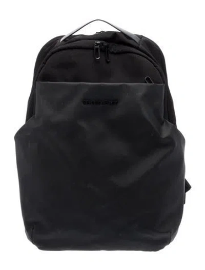 Pre-owned Briggs & Riley Canvas Backpack In Black