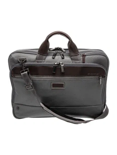 Pre-owned Briggs & Riley Canvas Briefcase In Black