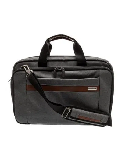 Pre-owned Briggs & Riley Canvas Briefcase In Black