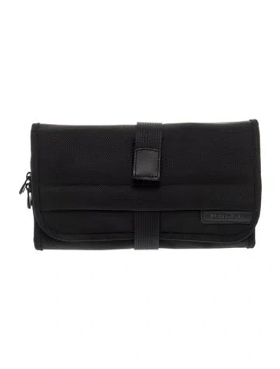 Pre-owned Briggs & Riley Canvas Clutch W/ Tags In Black