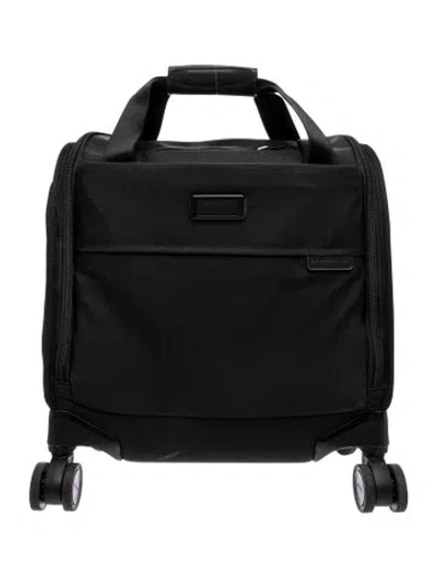 Pre-owned Briggs & Riley Canvas Mini Rolling Suitcase In Black
