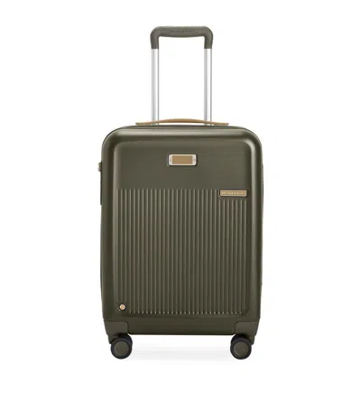 Briggs & Riley Global Carry On Expandable Spinner Suitcase In Olive