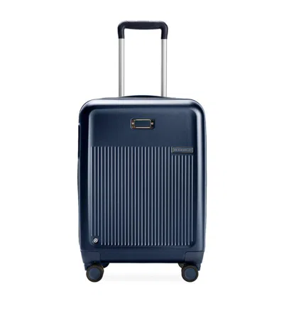 Briggs & Riley Global Carry On Expandable Spinner Suitcase In Navy