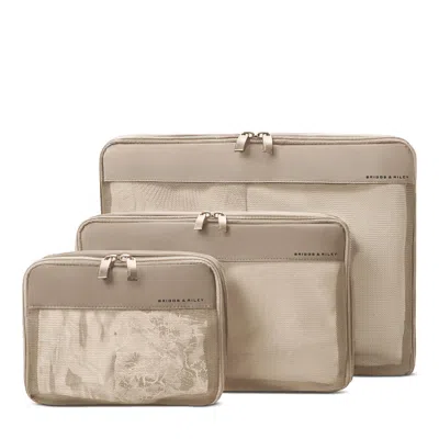 Briggs & Riley Checked Bag Packing Cube Set In Neutral