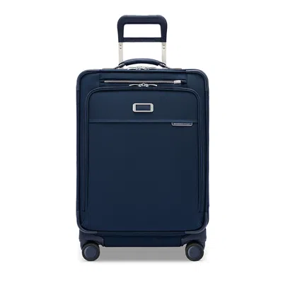 Briggs & Riley Compact 24 Checked Expandable Spinner Suitcase In Blue