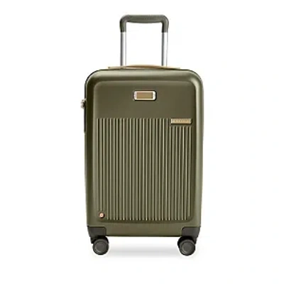 Briggs & Riley Essential Carry On Expandable Spinner Suitcase In Olive