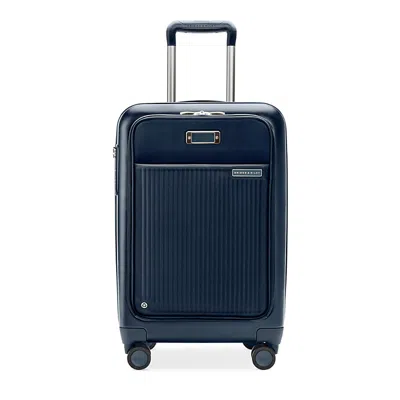 Briggs & Riley Essential Front Pocket Carry-on Expandable Spinner In Blue