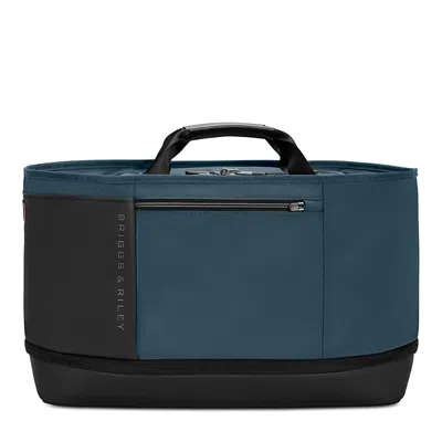 Briggs & Riley Expandable Overnighter Bag In Blue