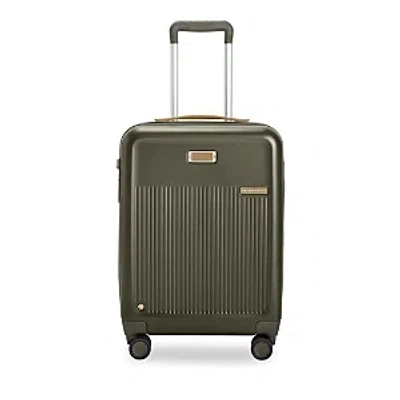 Briggs & Riley Global Carry On Expandable Spinner Suitcase In Olive