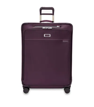 Briggs & Riley Large Check-in Baseline Expandable Spinner Suitcase In Purple
