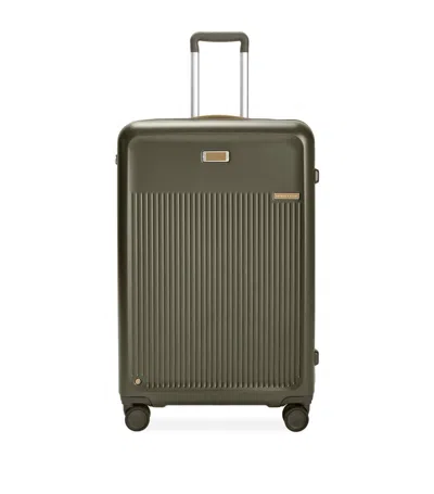 Briggs & Riley Large Check-in Expandable Spinner Suitcase (76cm) In Green
