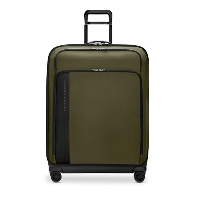 Briggs & Riley Large Expandable Spinner Checked Bag In Green