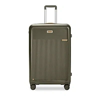 Briggs & Riley Large Expandable Spinner Suitcase In Olive