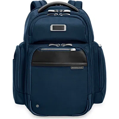 Briggs & Riley Large Work Cargo Backpack In Navy