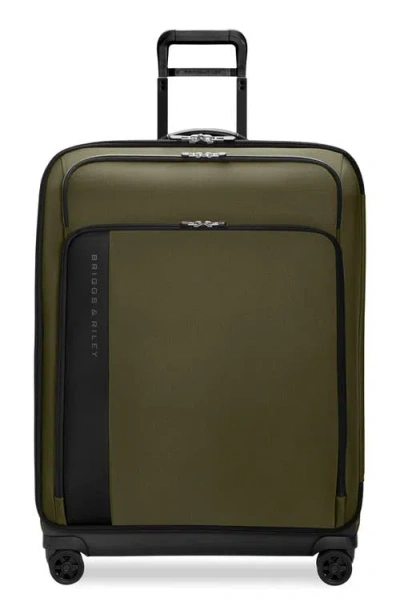 Briggs & Riley Large Zdx 29-inch Expandable Spinner Packing Case In Green