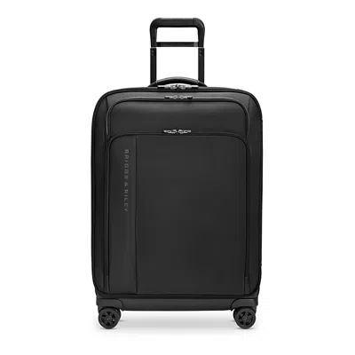 Briggs & Riley Medium Expandable Spinner Checked Bag In Black