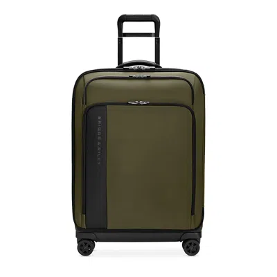 Briggs & Riley Medium Expandable Spinner Checked Bag In Green