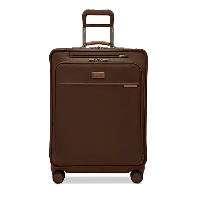 Briggs & Riley Medium Expandable Spinner Suitcase In Brown