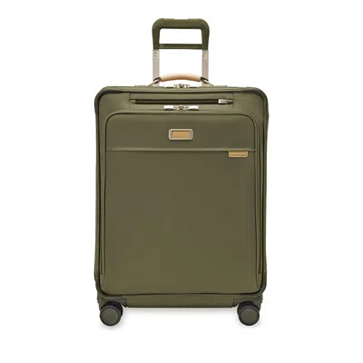 Briggs & Riley Medium Expandable Spinner Suitcase In Olive