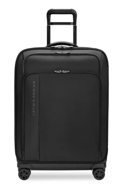 Briggs & Riley Medium Zdx 26-inch Expandable Spinner Packing Case In Black