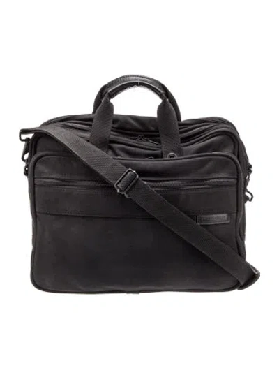 Pre-owned Briggs & Riley Nylon Messenger Bag In Black