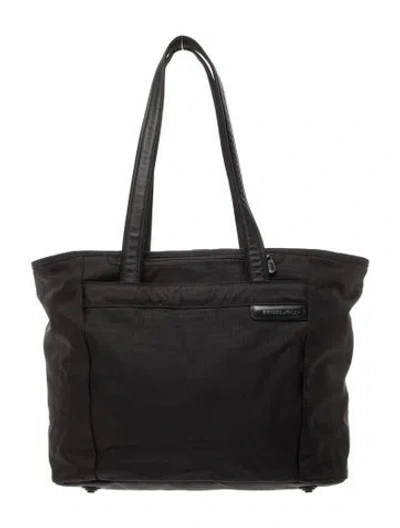 Pre-owned Briggs & Riley Nylon Tote In Black/blue
