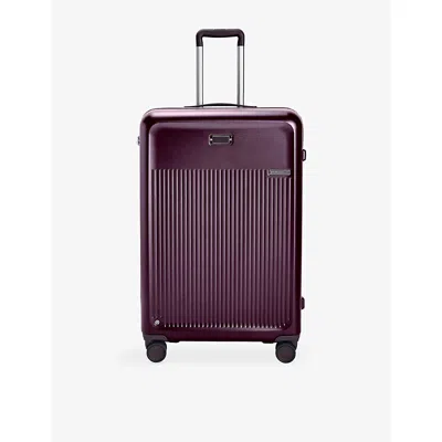 Briggs & Riley Plum Sympatico Large Expandable Spinner Suitcase In Purple