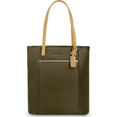 Briggs & Riley Vertical Tote In Olive