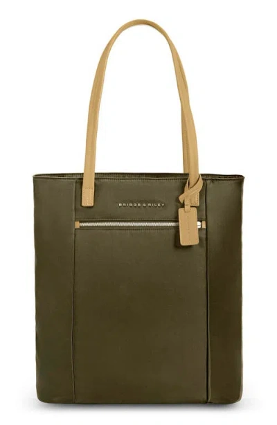 Briggs & Riley Rhapsody Nylon Vertical Tote In Olive
