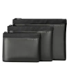 Briggs & Riley Travel Essentials Translucent Pouch, Set Of 3 In Black