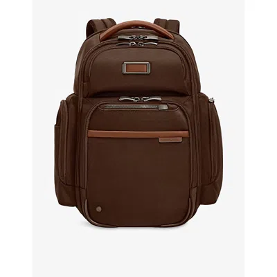 Briggs & Riley Womens  @work Large Cargo Woven Backpack In Chocolate