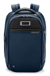 Briggs & Riley Work Slim Backpack In Navy
