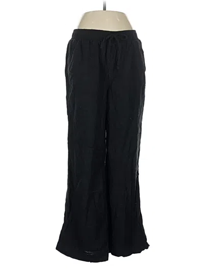 Pre-owned Briggs Linen Pants In Black