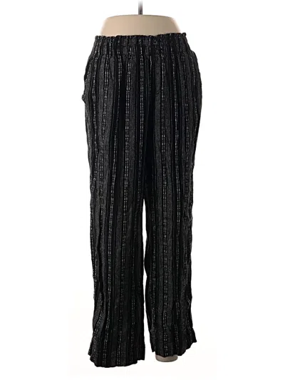 Pre-owned Briggs Linen Pants In Black