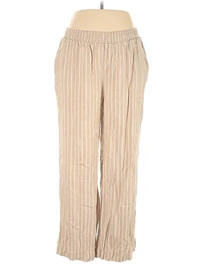 Pre-owned Briggs Linen Pants In Gold