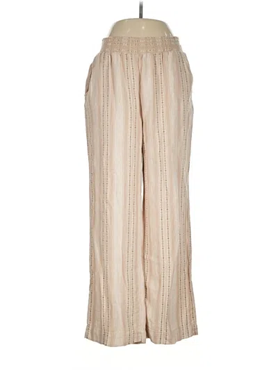 Pre-owned Briggs Linen Pants In Gold