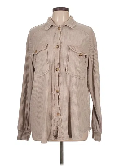 Pre-owned Briggs Long Sleeve Button Down Shirt In Brown