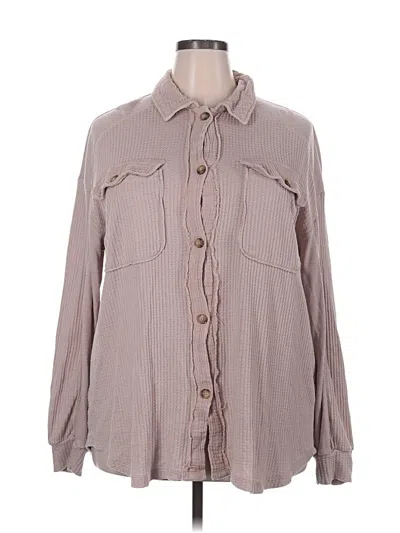 Pre-owned Briggs Long Sleeve Button Down Shirt In Gray